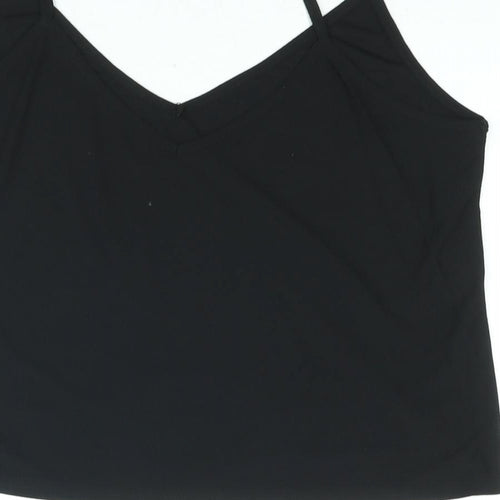 New Look Womens Black Polyester Camisole Blouse Size 14 V-Neck