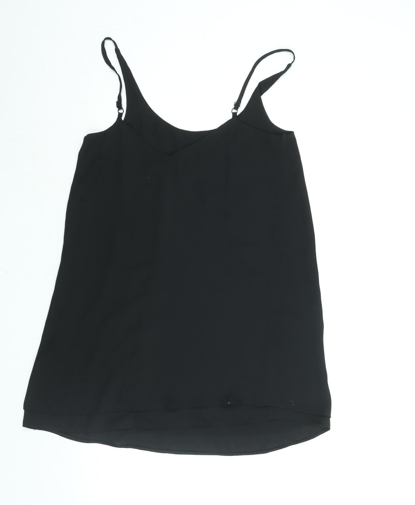 Miss Selfridge Womens Black Polyester Mini Size 8 Scoop Neck Pullover