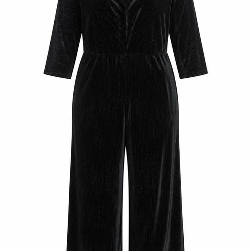 Sonder Studio Womens Black Polyester Jumpsuit One-Piece Size 16 L31 in Zip - Glitter