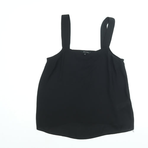 New Look Womens Black Polyester Camisole Blouse Size 10 Square Neck