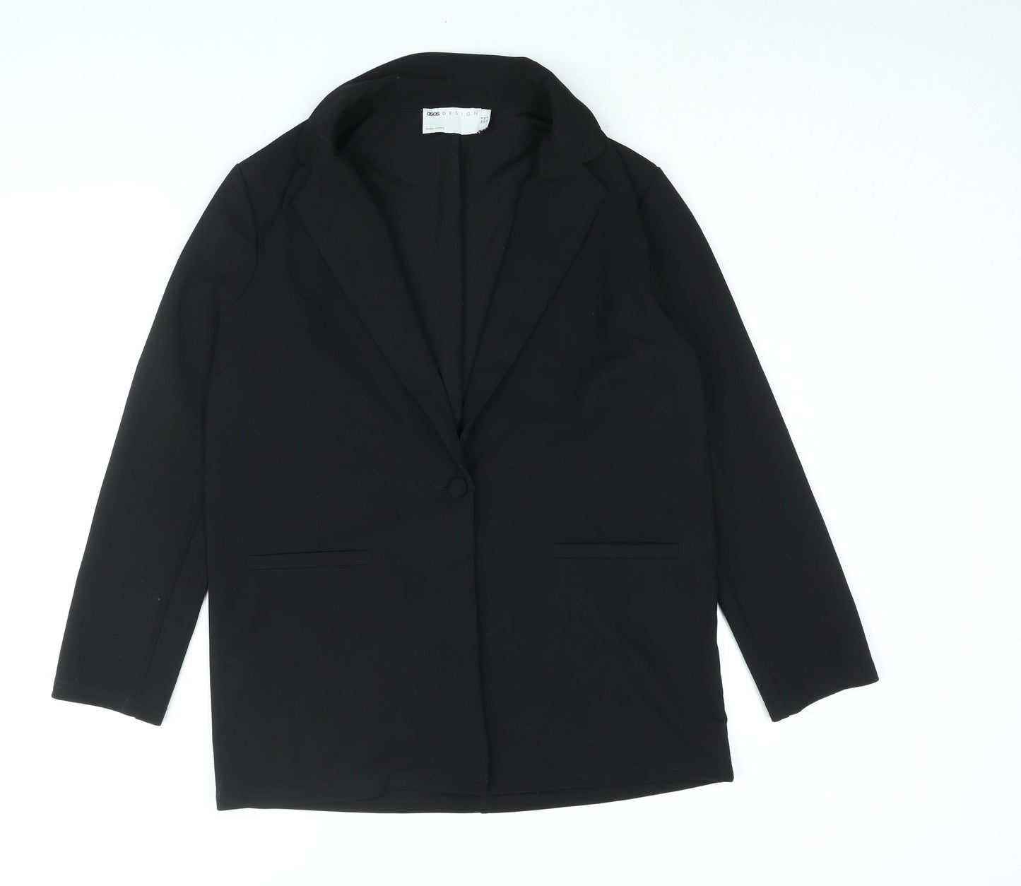 ASOS Womens Black Jacket Blazer Size 8 Button