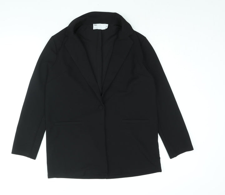 ASOS Womens Black Jacket Blazer Size 8 Button