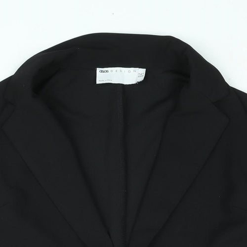 ASOS Womens Black Jacket Blazer Size 8 Button