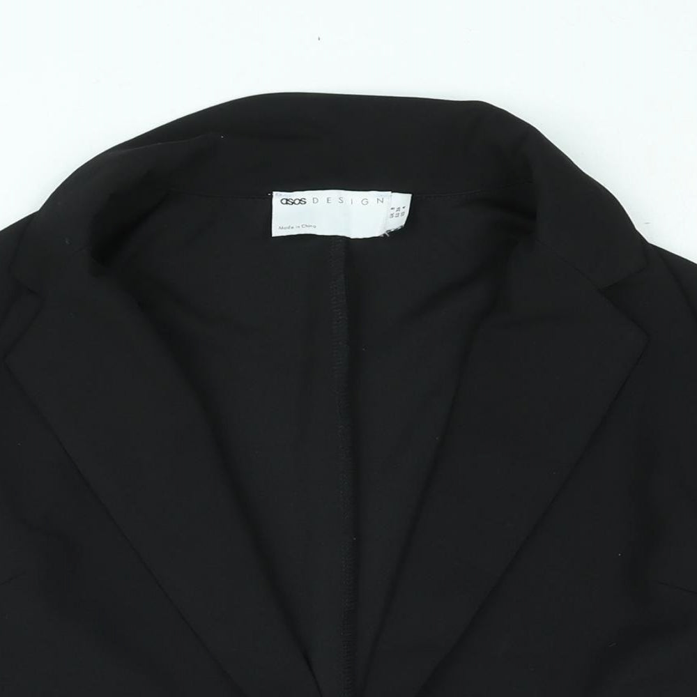 ASOS Womens Black Jacket Blazer Size 8 Button