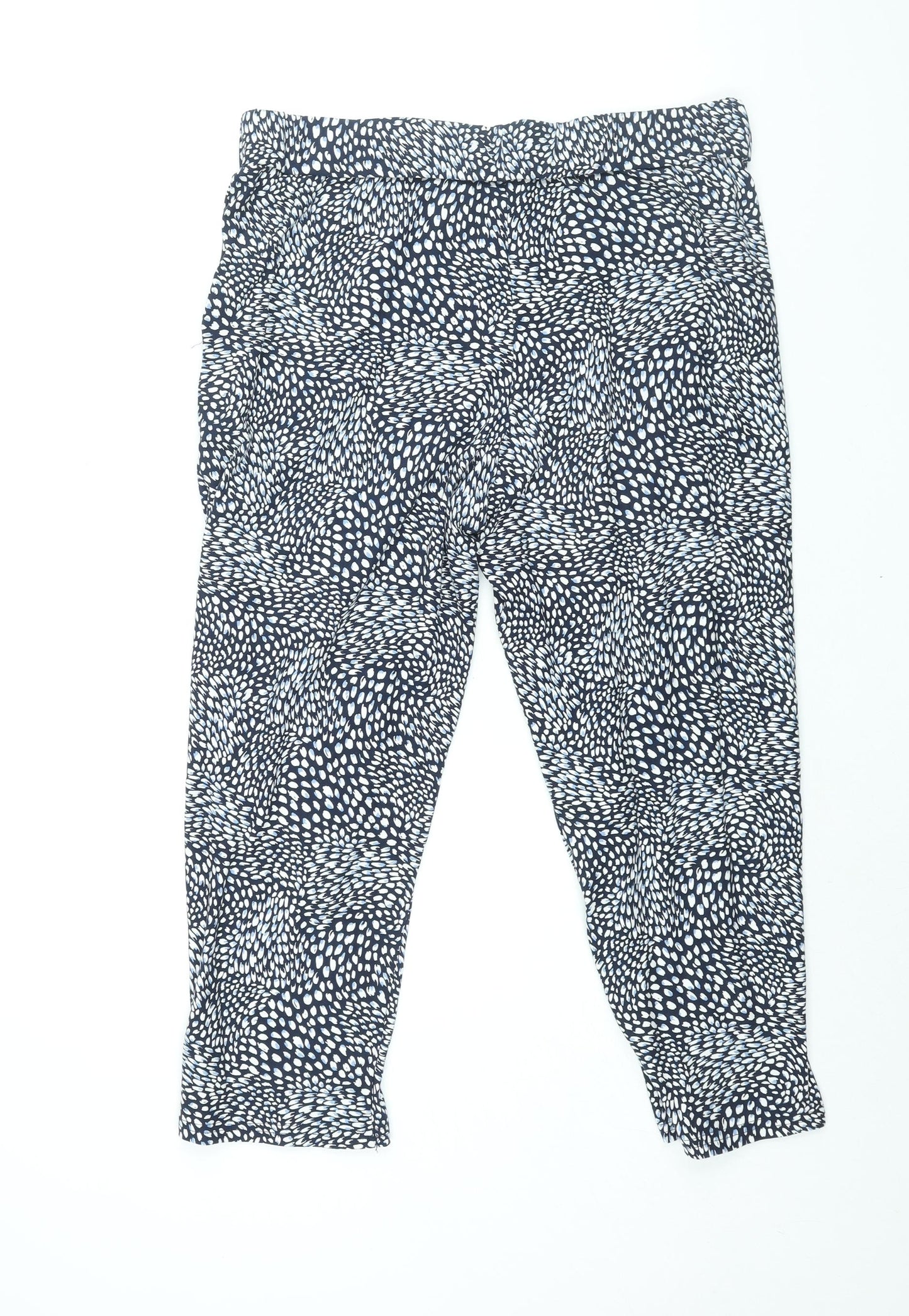 Intuition Womens Blue Geometric Polyester Harem Trousers Size 16 L26 in Regular - Size 16-18