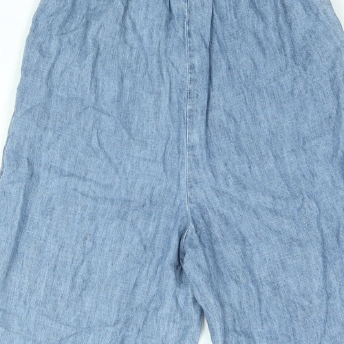 NEXT Girls Blue Lyocell Wide-Leg Jeans Size 11 Years L21 in Regular Pullover