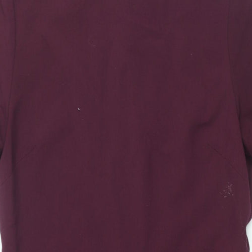 NEXT Womens Purple Polyester Shift Size 12 Round Neck Zip - Zip