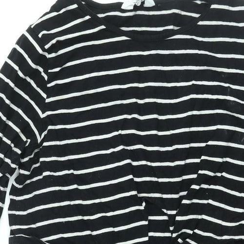 Blooming Marvellous Womens Black Cotton Shift Size 18 Round Neck Pullover - Tie Detail