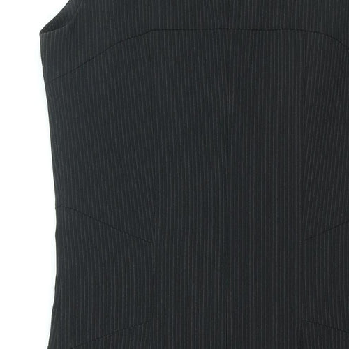 The Department Womens Black Polyester Pencil Dress Size 10 Round Neck Zip - Double Vented