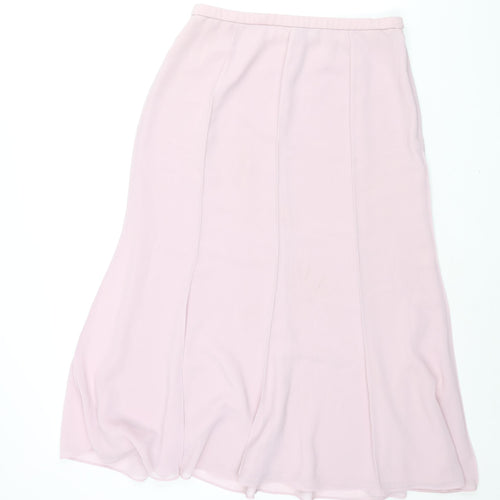 Gina Bacconi Womens Pink Polyester Trumpet Skirt Size 14 Zip