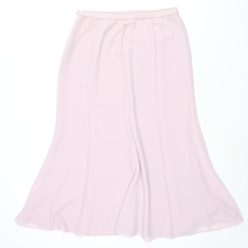 Gina Bacconi Womens Pink Polyester Trumpet Skirt Size 14 Zip