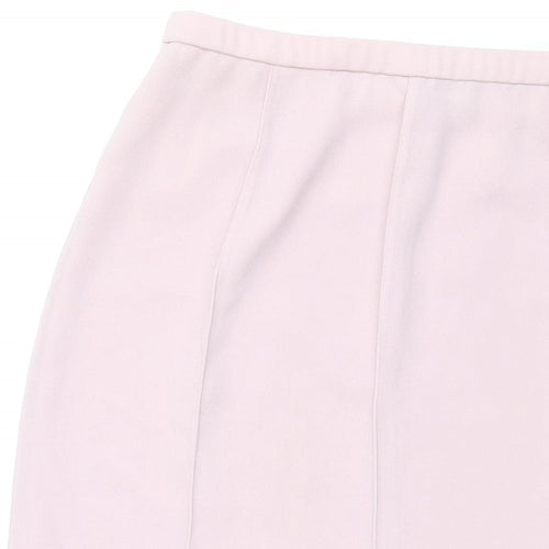 Gina Bacconi Womens Pink Polyester Trumpet Skirt Size 14 Zip