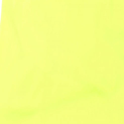 Warehouse Womens Yellow Polyester Maxi Size 14 Scoop Neck Pullover - Side Slits