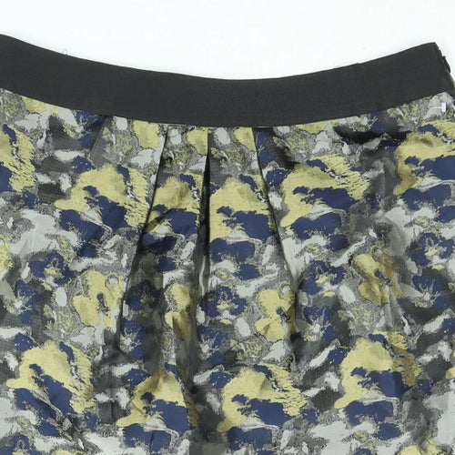 Clements Ribeiro Womens Multicoloured Geometric Polyester Mini Skirt Size 12 Zip