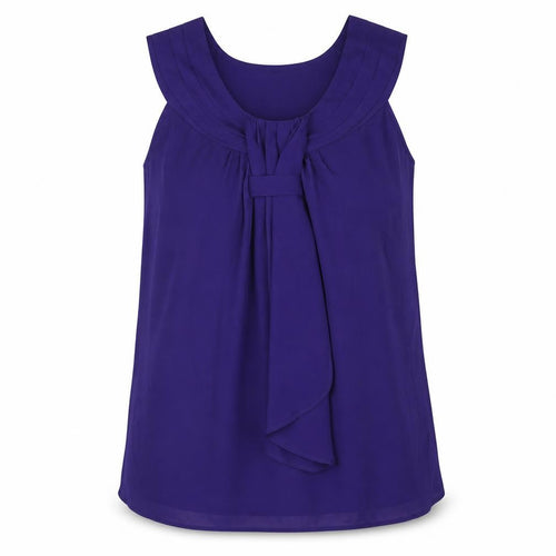 Marks and Spencer Womens Purple Polyester Camisole Blouse Size 14 Round Neck - Waterfall