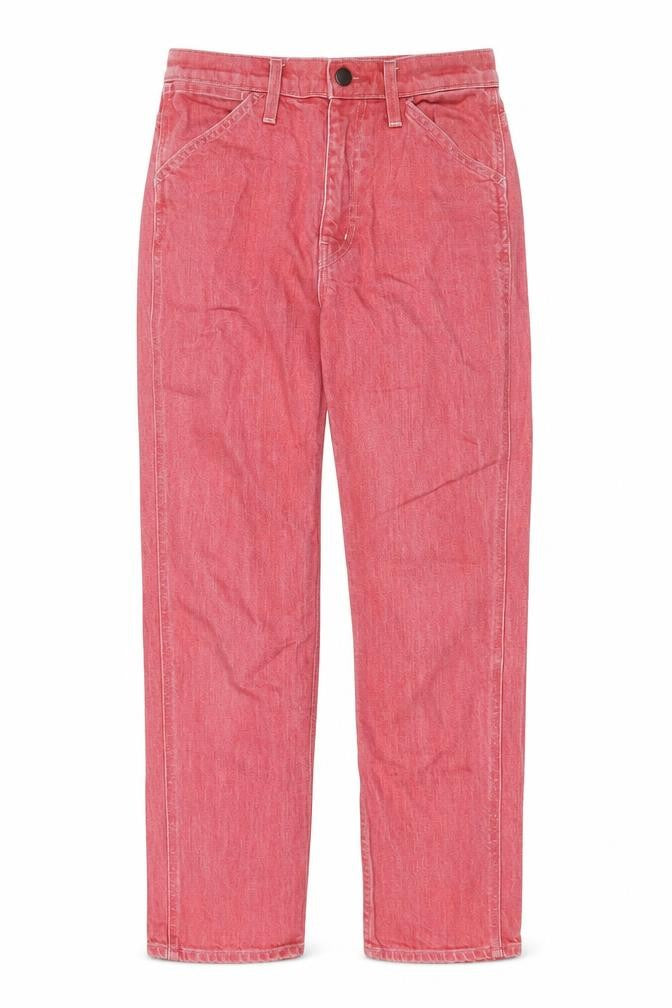 Uniqlo Womens Pink Cotton Straight Jeans Size 26 in L26 in Regular Zip