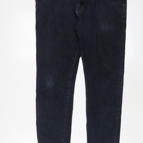 NEXT Mens Blue Cotton Skinny Jeans Size 34 in L29 in Regular Zip - Short Leg