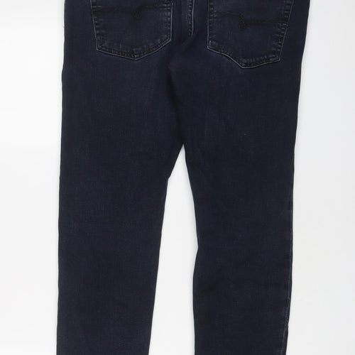 NEXT Mens Blue Cotton Skinny Jeans Size 34 in L29 in Regular Zip - Short Leg