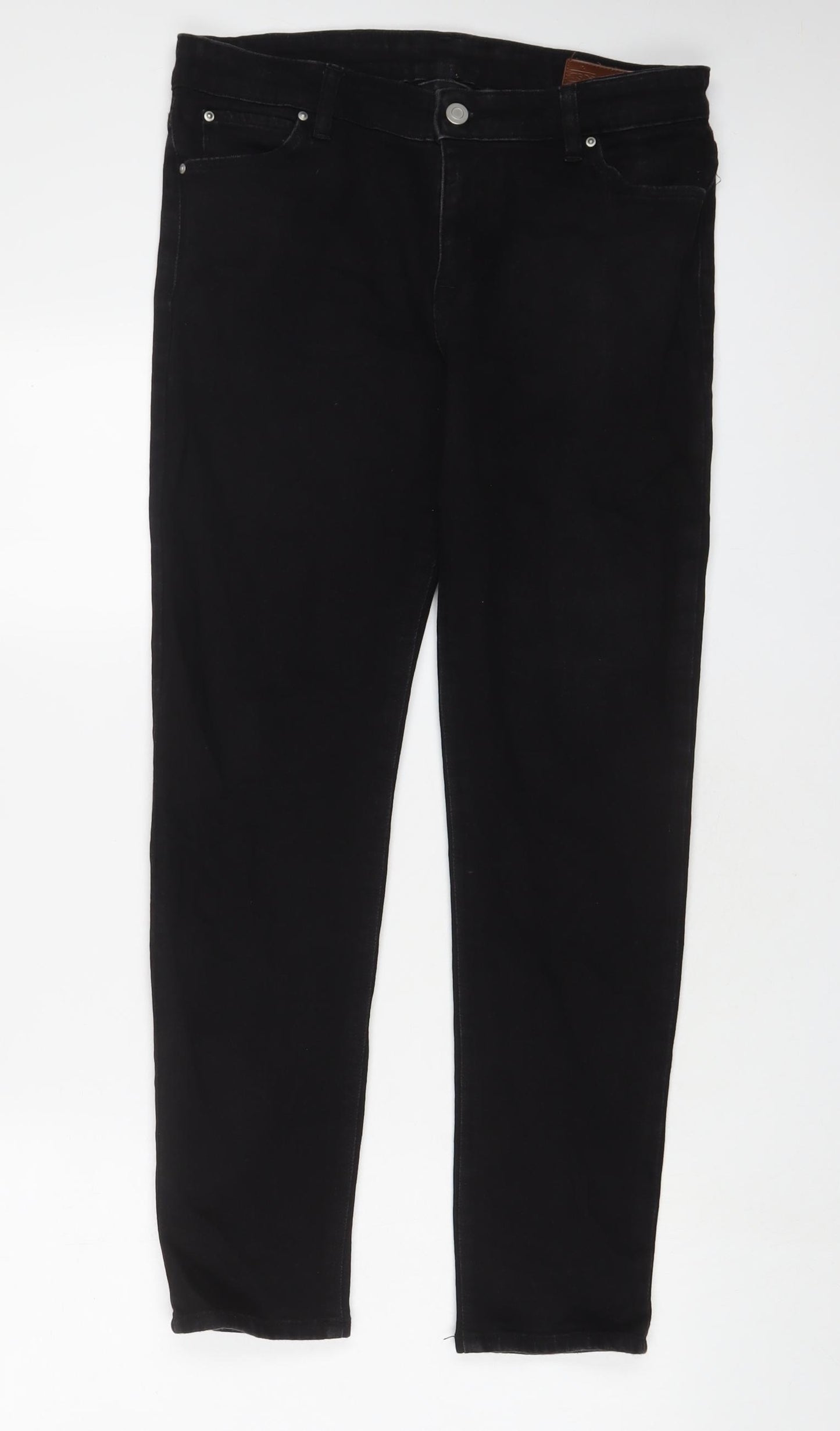 ASOS Womens Black Cotton Skinny Jeans Size 30 in L30 in Regular Zip