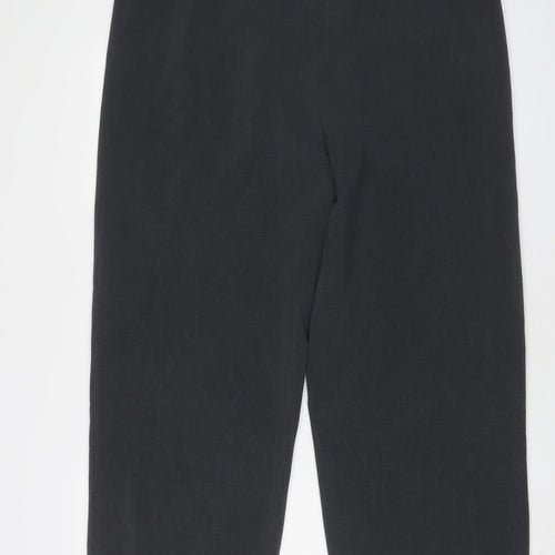 Enigma Womens Grey Polyester Trousers Size 40 in L27 in Regular Zip