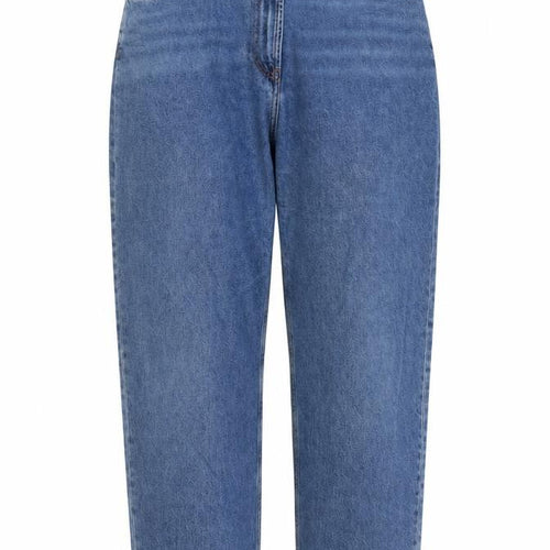 COLLUSION Womens Blue Cotton Mom Jeans Size 34 in L34 in Regular Zip