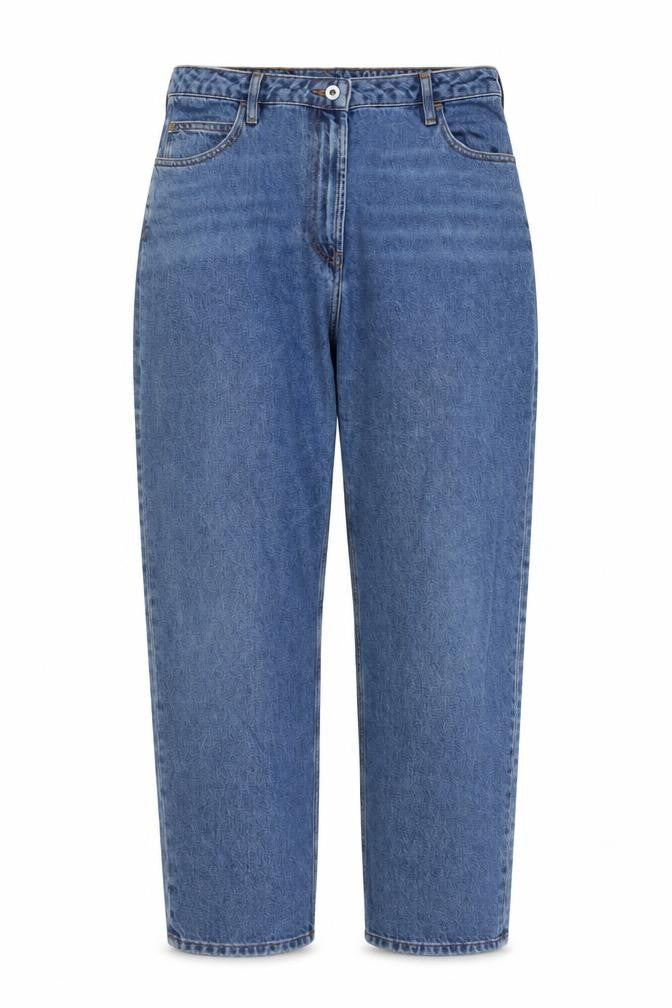 COLLUSION Womens Blue Cotton Mom Jeans Size 34 in L34 in Regular Zip