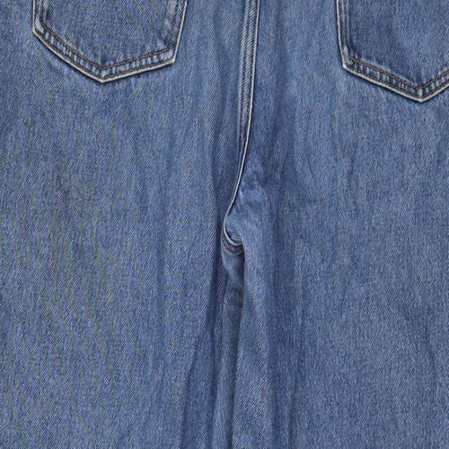COLLUSION Womens Blue Cotton Mom Jeans Size 34 in L34 in Regular Zip