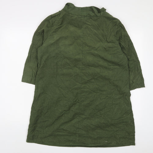 Seasalt Womens Green Cotton Sheath Size 14 Round Neck Pullover
