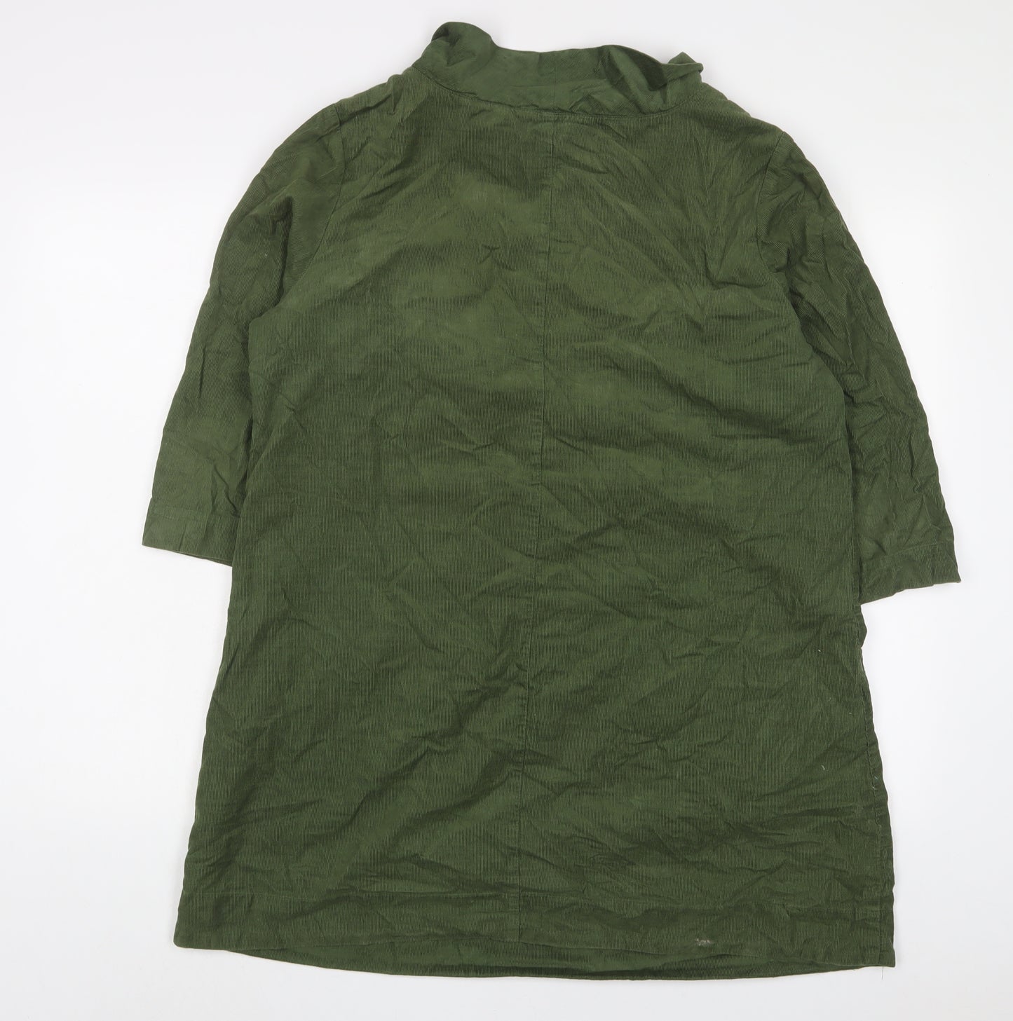 Seasalt Womens Green Cotton Sheath Size 14 Round Neck Pullover