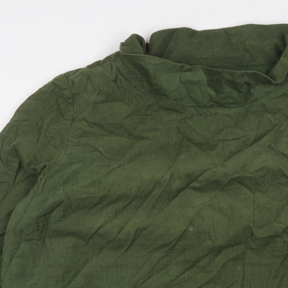 Seasalt Womens Green Cotton Sheath Size 14 Round Neck Pullover