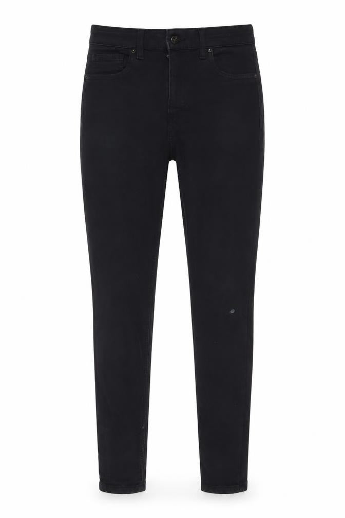 Topshop Womens Black Cotton Skinny Jeans Size 30 in L32 in Regular Zip