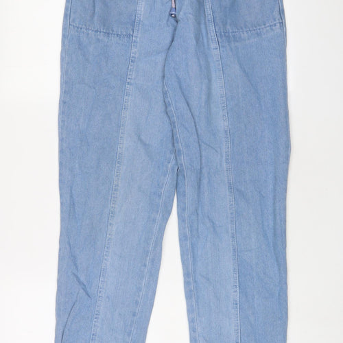 Being Casual Womens Blue Cotton Skinny Jeans Size 12 L29 in Regular Drawstring