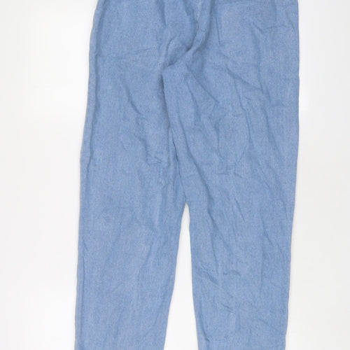 Being Casual Womens Blue Cotton Skinny Jeans Size 12 L29 in Regular Drawstring