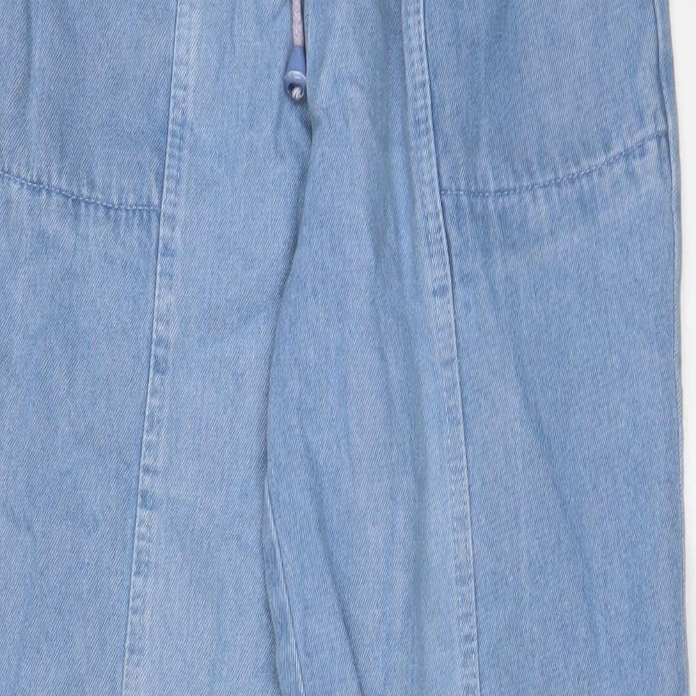 Being Casual Womens Blue Cotton Skinny Jeans Size 12 L29 in Regular Drawstring