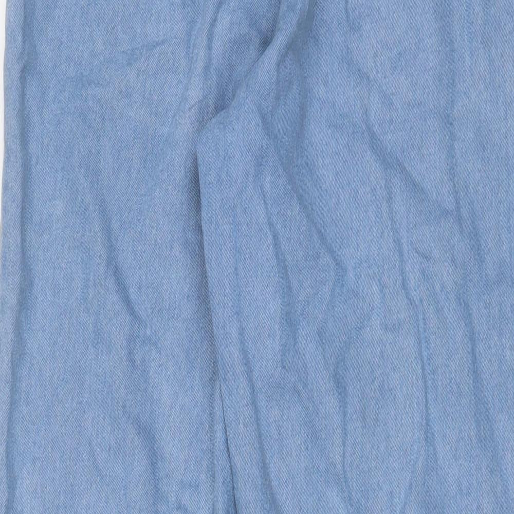 Being Casual Womens Blue Cotton Skinny Jeans Size 12 L29 in Regular Drawstring