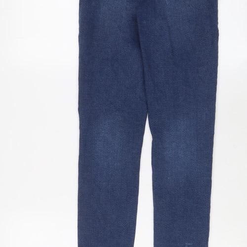 Denim & Co. Womens Blue Cotton Skinny Jeans Size 8 L31 in Regular Zip