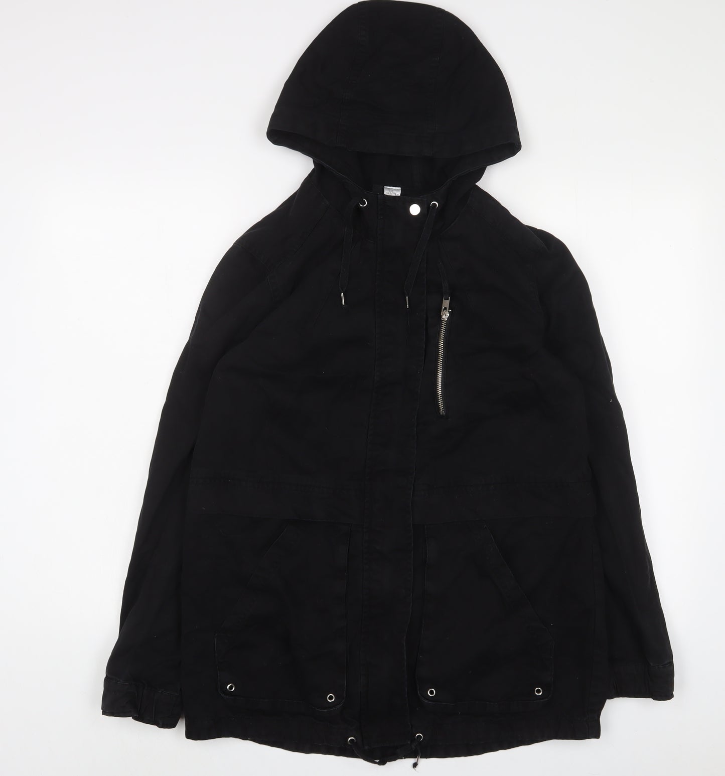 H&M Womens Black Jacket Size 8 Zip