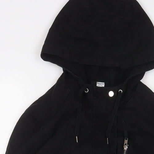 H&M Womens Black Jacket Size 8 Zip