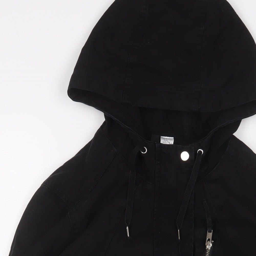 H&M Womens Black Jacket Size 8 Zip