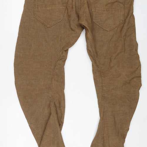 G-Star Mens Beige Cotton Trousers Size 36 in L34 in Regular Zip - Long Leg