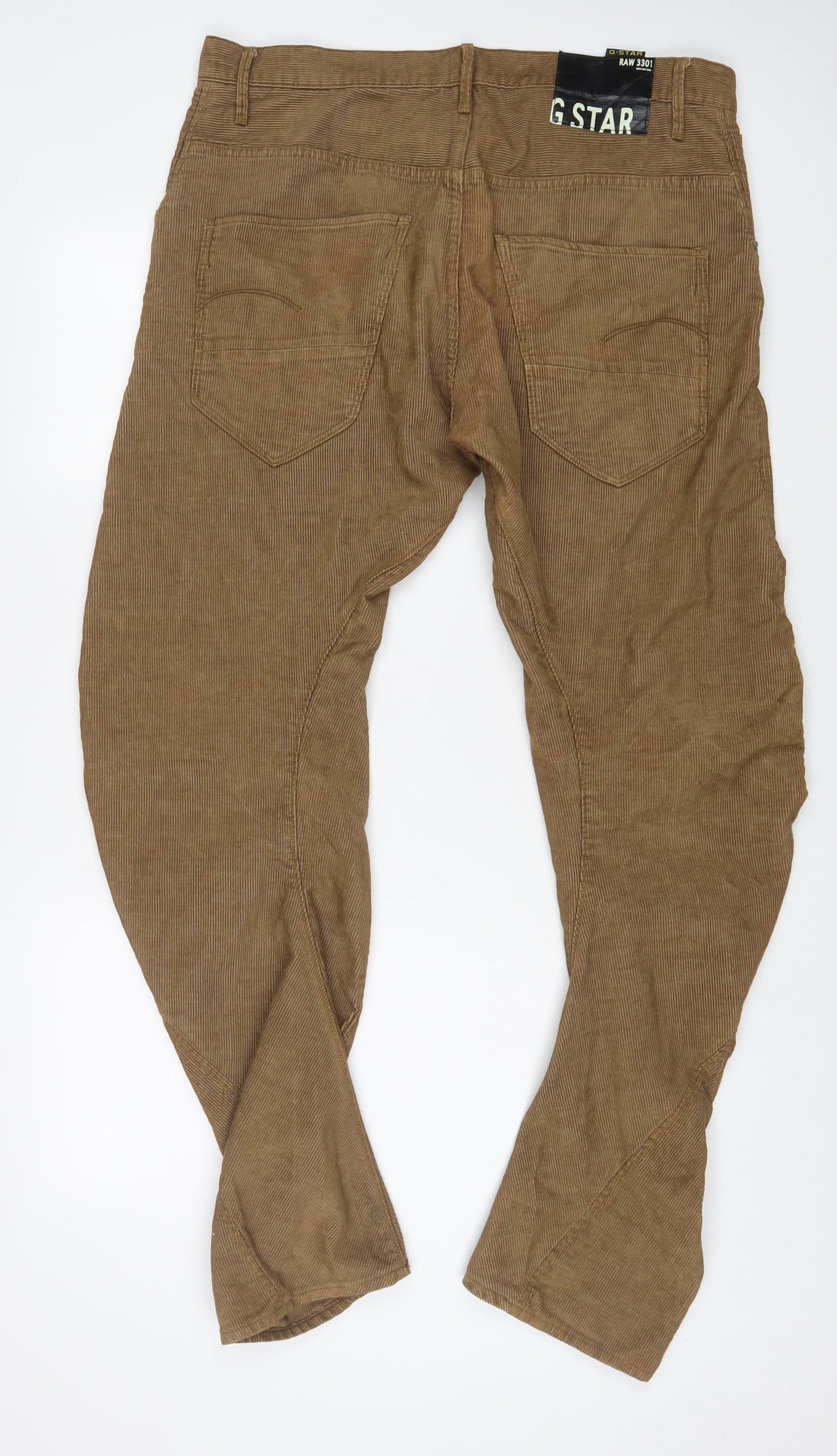 G-Star Mens Beige Cotton Trousers Size 36 in L34 in Regular Zip - Long Leg