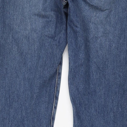 Levi's Mens Blue Cotton Straight Jeans Size 38 in L34 in Regular Button - Long Leg