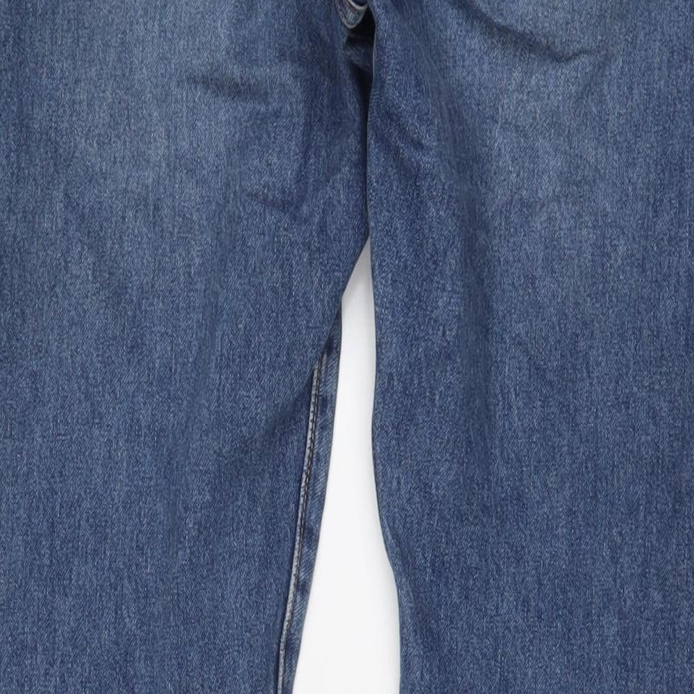 Levi's Mens Blue Cotton Straight Jeans Size 38 in L34 in Regular Button - Long Leg
