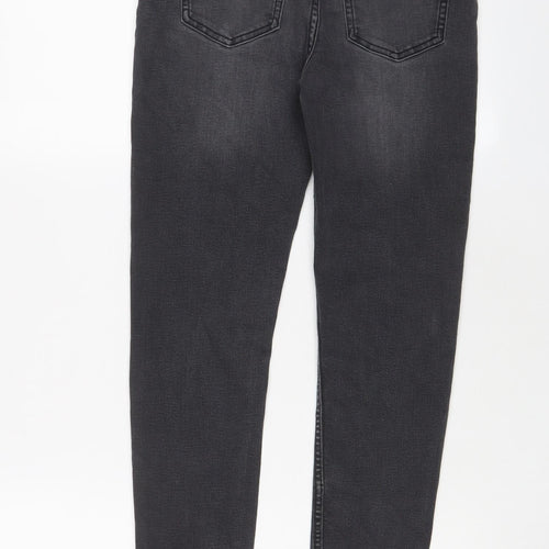 George Boys Grey Cotton Skinny Jeans Size 11-12 Years Regular Zip