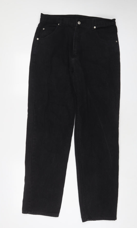 Brutus Mens Black Cotton Straight Jeans Size 32 in L32 in Regular Zip