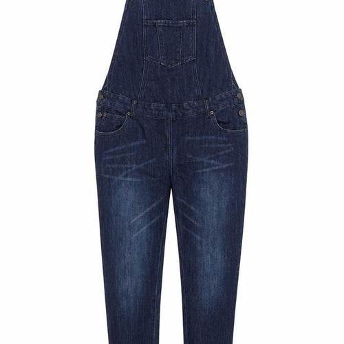 JoJo Maman Bébé Womens Blue Cotton Dungaree One-Piece Size 6 L32 in Button