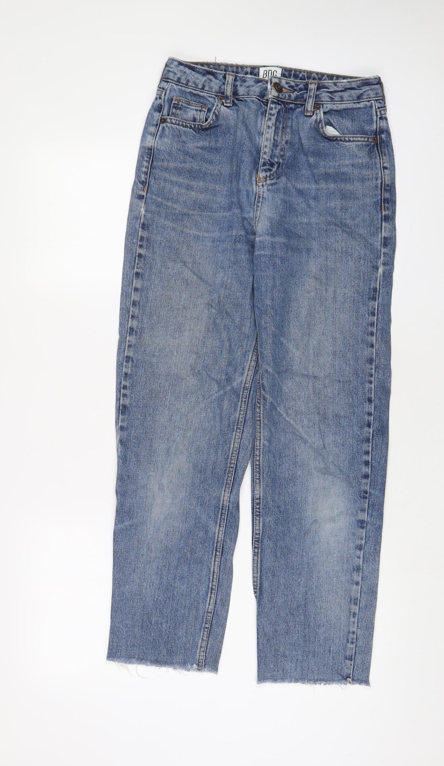 BDG Womens Blue Cotton Straight Jeans Size 26 in L32 in Regular Zip