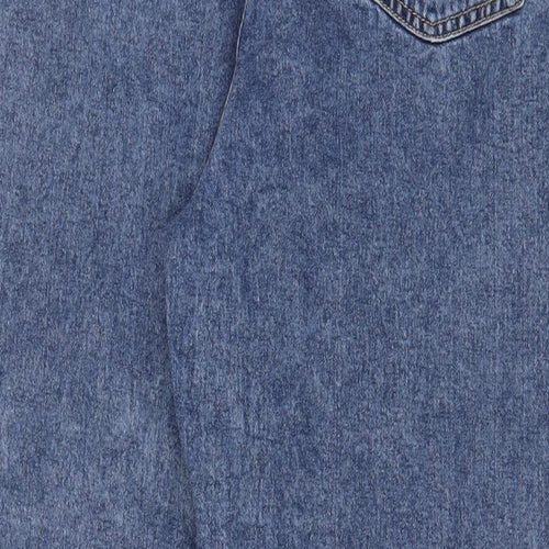 TU Womens Blue Cotton Mom Jeans Size 18 L26 in Regular Zip
