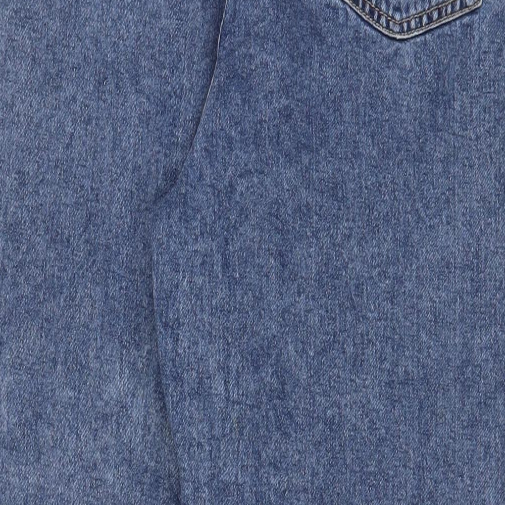 TU Womens Blue Cotton Mom Jeans Size 18 L26 in Regular Zip