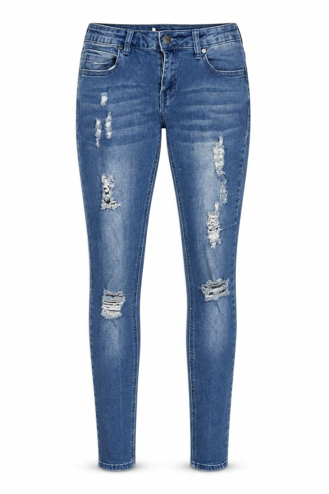 Rock and Rev Womens Blue Cotton Skinny Jeans Size 26 in L29 in Regular Zip